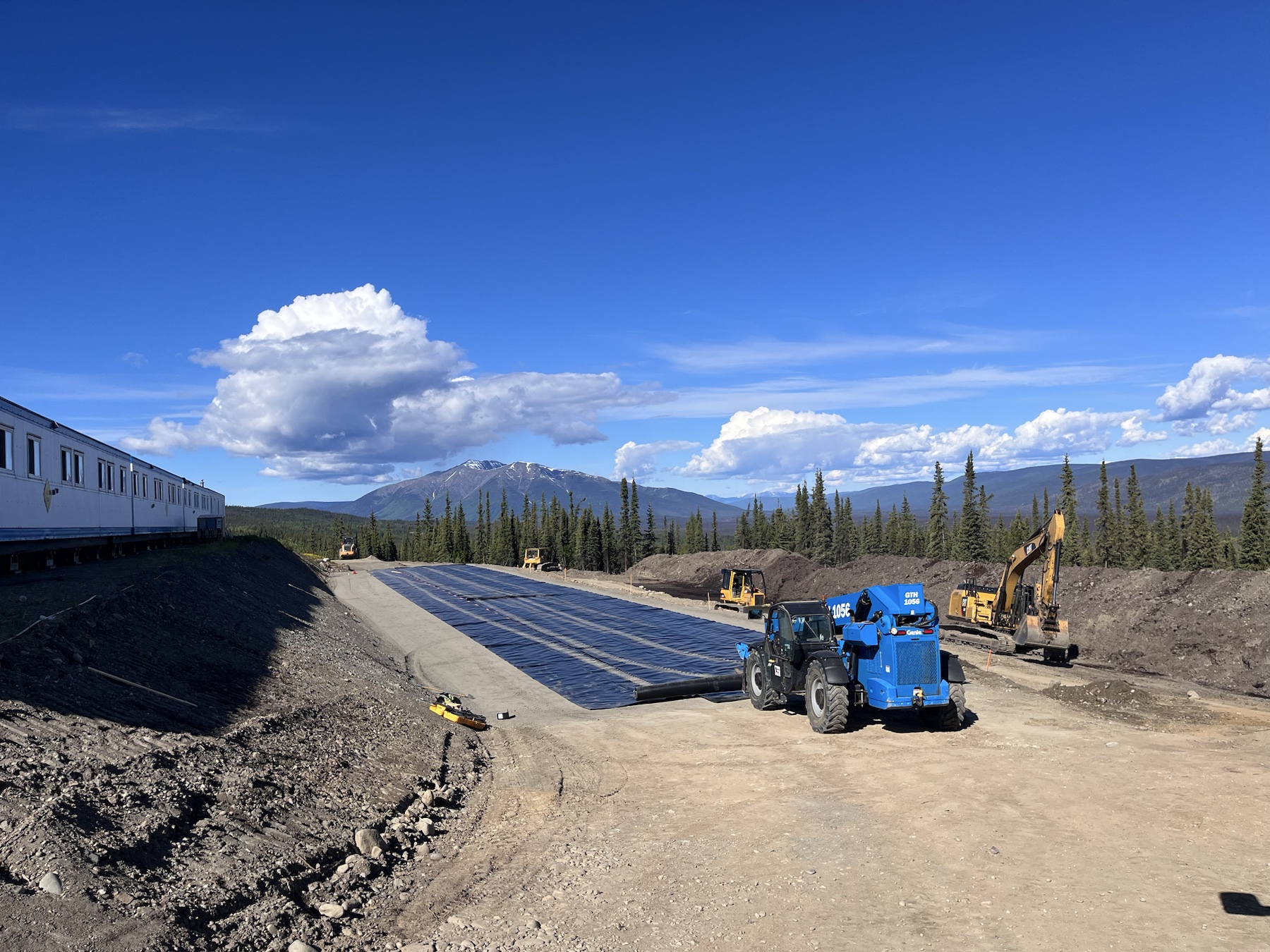 Remote site preparation for a modular camp installation